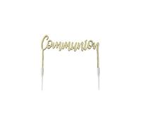 HOBI DÉCORATION GÂTEAU Bois Communion 12X8.5CM Nature