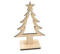 HOBI Décoration Sapin de Noël en Bois 25 cm