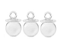 HOBI Lot de 3 Tétines Transparentes, 4,5 x 7 cm, contenants à dragées, Plastique Alimentaire