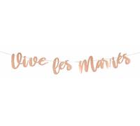 Hobi Mariage Guirlande métallisée Lettres Vive Les Mariés 1m20, Rose Gold