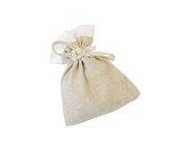 HOBI Tendances Fêtes - 4 POCHONS Toile Tissu 10CM Naturel Blanc