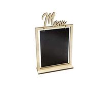 HOBI Tendances Fêtes - Ardoise ÉCRITEAU Bois Mot Menu 23X14X4.5CM Naturel