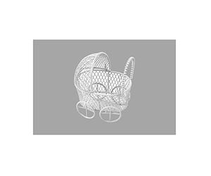 HOBI Tendances Fêtes - CONTENANT MÉTAL DÉCO LANDAU BÉBÉ 7X5X8CM BLANC