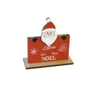 HOBI Tendances Fêtes - DÉCO Bois Porte-COURRIER PÈRE NOËL 15X14X4CM Rouge