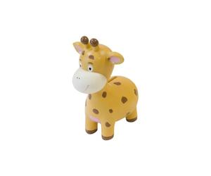 Hobi Tirelire RÉSINE Girafe Jungle 18X14X8CM Jaune