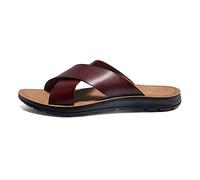 HOBIRD Pantoufles pour Hommes PU Cuir Nouvel été Grand Taille 35-43 Chaussures de Plage Sandales décontractées Chaussures de Coin pour Femmes