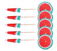 Hobngmuc 10 Parapluies À Cocktail en Papier, Cures-Dents À Ombrelles Multifonctions - Accessoires pour Cocktails pour Fêtes Tropicales À Hawaï, pour Les Réunions De Famille, La Piscine, La Plage