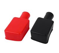 Hobngmuc Cache-bornes de batterie de voiture,Couvre-bornes de batterie automatique - Capuchons de protection des bornes de batterie - Capuchons de protection positifs et négatifs, 2 pièces, couvercles