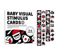 Hobngmuc Cartes Flash Sensorielles pour l'Éveil - Jeu de Cartes d'Activités Noir et Blanc pour Bébé - Fiches pour Apprentissage Précoce, Jouet Interactif pour Le Développement Cérébral des D'Âge