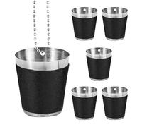 Hobngmuc Colliers En Verre, 6 Pièces Shot Collier De Verre À Shot, Collier En Acier Inoxydable Avec Chaîne En Perles, Pour Les Enterrements De Vie De Jeune Fille Et De Mariée