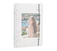 Hobngmuc Couverture de classeur à 6 anneaux, organiseur de classeur à 6 anneaux avec fermeture élastique, résistance au jaunissement, fournitures de bureau pour notes, bloc-notes, journal, pages