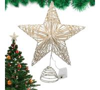 Hobngmuc Étoile De Sapin De Noël | 25 Cm Étoile Pentagramme Lumière Décorative,Ornement De Noël Festif Et Sportif,pour Extérieur Intérieur Fêtes Studio Chambre D'Porte Maison Salon
