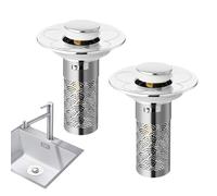 Hobngmuc Filtre De Drain D'Évier,Capteur De Cheveux en Acier Inoxydable - Grille De Drain pour Lavabo en Métal,pour Accessoires de Cuisine Douche Maison Appartement Dortoir Hôtel Restaurant Bureau