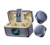 Hobngmuc Microphone à clip sans fil, petit microphone pour enregistrement, suppression du bruit, pour enregistrer, filmer, vlogging social, chant, vidéo et musique