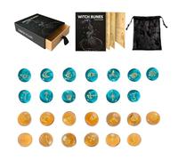 Hobngmuc Pierres Runes,Pierres Rituelles | Jeu de Runes avec Sac et Livret pour Hommes et Femmes - Art ésotérique et Décoration