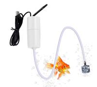 Hobngmuc Pompe À Oxygène pour Aquarium, Pompe À Air USB Plug-in Miniature Et Silencieuse, Bulleur Portable pour Bassin À Poissons - Idéal pour Marché auxx Poissons Et Pêche