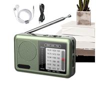Hobngmuc Radio Ondes Courtes - Radio Portable avec Casque Audio | Récepteur Shortwave Rechargeable Toutes Ondes pour Voyage Maison Camping et Usage Nomade Seniors