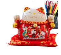 Hobngmuc Statue Maneki Neko,Figurine Maneki Neko | Collection de -Figurines | Figurine de Chat de Richesse Mignonne de 4,5 Pouces, Figurine de Collection, décorations créatives pour la Maison en