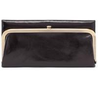 Hobo Rachel Leather Trifold Continental Wallet Has a Vintage-Inspired Aesthetic, Frame Closure, Money Slot, Card Organizer, Slip Pocket, and Small Mirror, Black