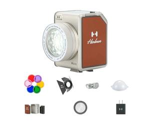 Hobolite Kit d'éclairage vidéo micro LED avec écran LCD, contrôle d'application, porte de bar, 6 gels de couleur, CRI/TLCI 96+, éclairage portable 2700-6500 K