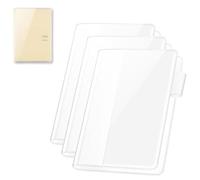 Hobonichi Lot de 3 couvertures de planification transparentes A6 en PVC transparent avec porte-stylo, marque-page et poches pour cartes pour Midori Stalogy, couverture de protection étanche