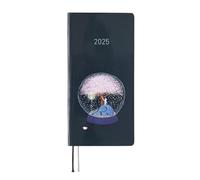 Hobonichi Techo 2025 Semaines [anglais/grande taille et fine/début janvier/planificateur] Hiroko Kubota : boule à neige en fleur de cerisier nocturne