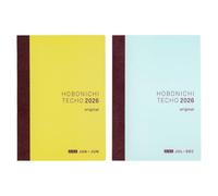 Hobonichi Techo 2026 Original Avec Books - A6, quotidien, 6 mois x 2 livres (Jan Start), japonais, planificateur