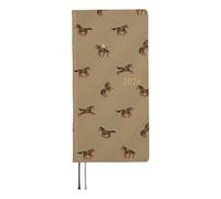 Hobonichi Techo 2026 Weeks MEGA Nœud papillon et cravate : chevaux au galop (anglais, grand et fin, début janvier)
