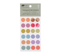 Hobonichi Techo Accessoires - TSUKI no IRO : Autocollants à pois transparents (15 mm)