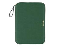 Hobonichi Techo Couverture de cousin en similicuir avec fermeture éclair Vert foncé Format A5
