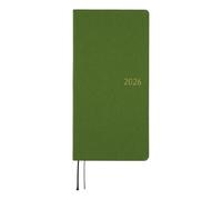 Hobonichi Techo Semaines 2026 - Couleurs : vert antique (anglais, grand et mince, début janvier)