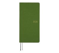 Hobonichi Techo Semaines MEGA 2026 - Couleurs : vert antique (anglais, grand et mince, début janvier)