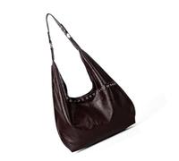 Hobos Sac à main rétro en similicuir avec poignée sur le dessus pour le travail, le bureau, les voyages, Café, 40×31×10cm