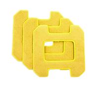 HOBOT Towelette de nettoyage en microfibre jaune unie, 3 pièces, pour robot aspirateur, lavage à 40°C