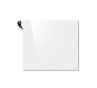 Hobsir Plaque à Induction 4 Feux 60 cm Plaque de Cuisson Electrique Encastrable avec Prise 3500 W 220-240V Blanc