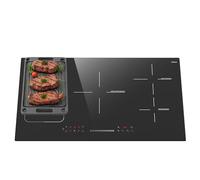 Hobsir Plaque de Cuisson Induction 5 Feux avec Zone Flexible et Booster | 52*90 CM, Fonction de Mise en Pause, Minuterie de 99 Minutes, Verrouillage de Sécurité Pour Enfants, 220-240 V, 7200 W
