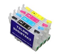 HOBXMFY Cartouches vides 4 à Encre compatibles avec Les imprimantes modèles de Puce à Cristaux automatiques T0631 T0632 T0633 T0634 C67 C87 C87PE CX4100 CX4700 CXINO 00