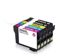 HOBXMFY Paquet de 5 encres 200XL T200XL, compatibles avec Les modèles d'imprimante Expression Home WF-2530 WF-2540 pour numéro de pièce 200XL T200XL
