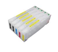 HOBXMFY Vide 5 x 700 ML Cartouches à Encre Rechargeables compatibles avec Pro7700 Pro7710 Pro9700 Pro9710 Pro 7700 7710 9700 9710 Les imprimantes incluent des jetons(Red)