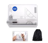 hocadon Planche à Dessin A4 Table à Dessin Planche À Dessin A4 Professionnelle avec Mouvement Parallèle, Angle Réglable, pour Étudiants, Ingénieurs, Architectes