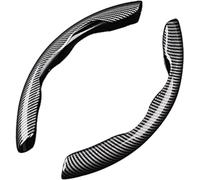 HOCAH Couvre Volant Voiture pour Mini Cooper S F54 F55 F56 F57 F60 4 Doors Carbon Fiber,Antidérapante Respirante Caches Housses de Volant Contre Le Froid et la Chaleur,All-Black