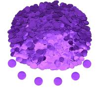 Hocansen Confettis ronds de 15 mm multicolores de table de confettis à paillettes scintillantes confettis de table, confettis à points de décoration pour ballons, mariages, fêtes (Purple/ZX-YX)