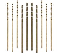 Hocansen Lot de 10 forets hélicoïdaux HSS M35 avec cobalt - Foret de 1 mm - Pour métal, acier inoxydable (1 mm/ZT-MH)