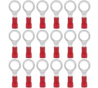 Hocansen Lot de 100 connecteurs à anneau M8 pour fils électriques isolés (UPR8/rouge)