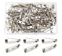 Hocansen Lot de 100 épingles à nourrice, 25 mm, argentées, avec trous, pour la fabrication de bijoux et le bricolage (25 mm/ZB-C)