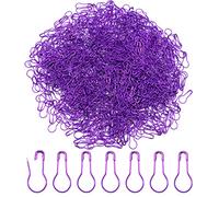 Hocansen Lot de 1000 épingles à nourrice en métal - 22 mm - En forme de poire - Pour marqueurs de maille, tricot, accessoires de couture (violet/HL)