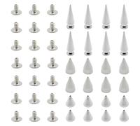 Hocansen Lot de 120 clous à pointes 7 x 10/14/20 mm, rivets punk en métal avec vis à double capuchon pour bricolage, vêtements, artisanat en cuir (PKZ)