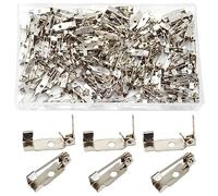 Hocansen Lot de 200 épingles à nourrice, 15 mm, argentées, avec trous, pour la fabrication de bijoux et le bricolage (15 mm/ZB-C)