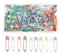 Hocansen Lot de 200 épingles à nourrice - 38 mm - En métal - Colorées - Résistantes à la rouille - Petites aiguilles pour vêtements et artisanat (38 mm/couleur/BZ)