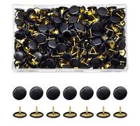 Hocansen Lot de 300 punaises rondes - 10 x 9 mm - Pour mur en liège, bureau, décoration de la maison - Noir